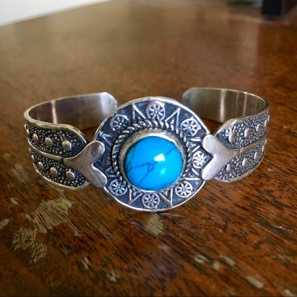 Authentic Turquoise and Sterling Silver Bracelet